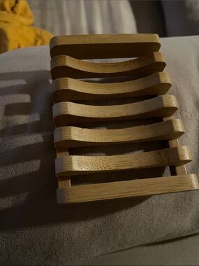 Bamboo Soap Dish - Natural Wood Bath Accessory